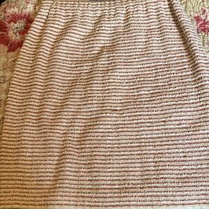 Striped Textured Skirt in Pink and Cream,